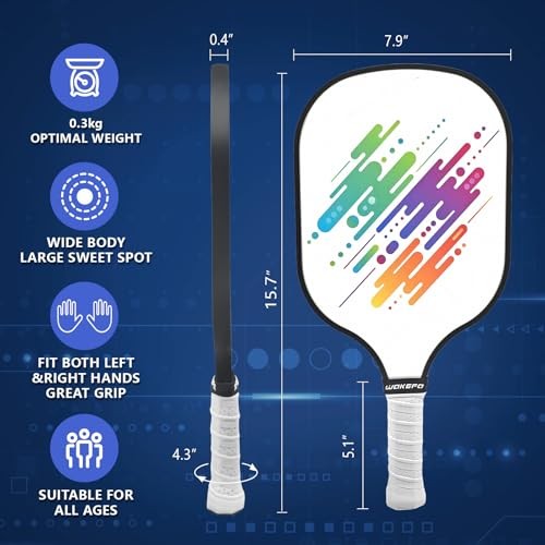 Set of 4 USAPA Approved Friction Surface Pickleball Paddles – Premium