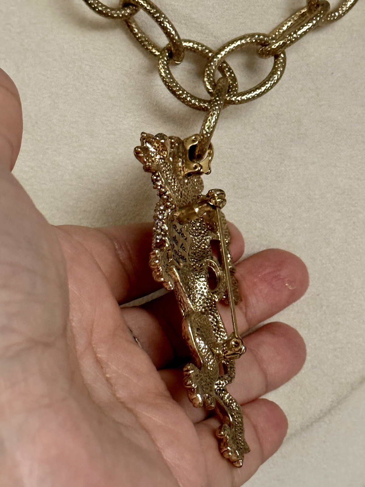 Loulou de la falaise gold chain royal lion Brooch Pendant Necklace Iconic