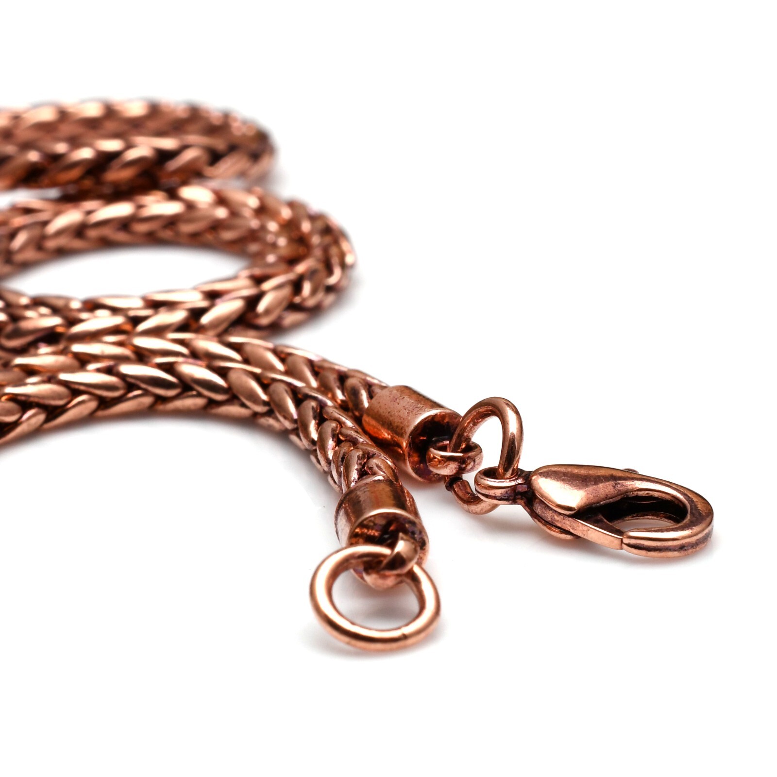 100% Pure Oxidize Copper Wheat Viking jewelry Copper Chain Necklace RJ-01