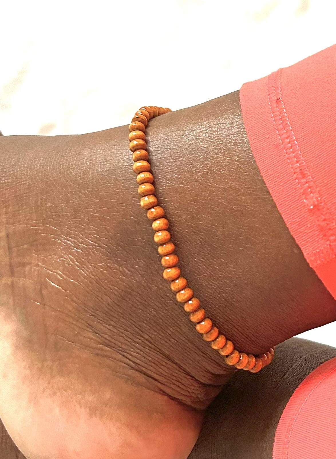 Wooden Beaded Anklet