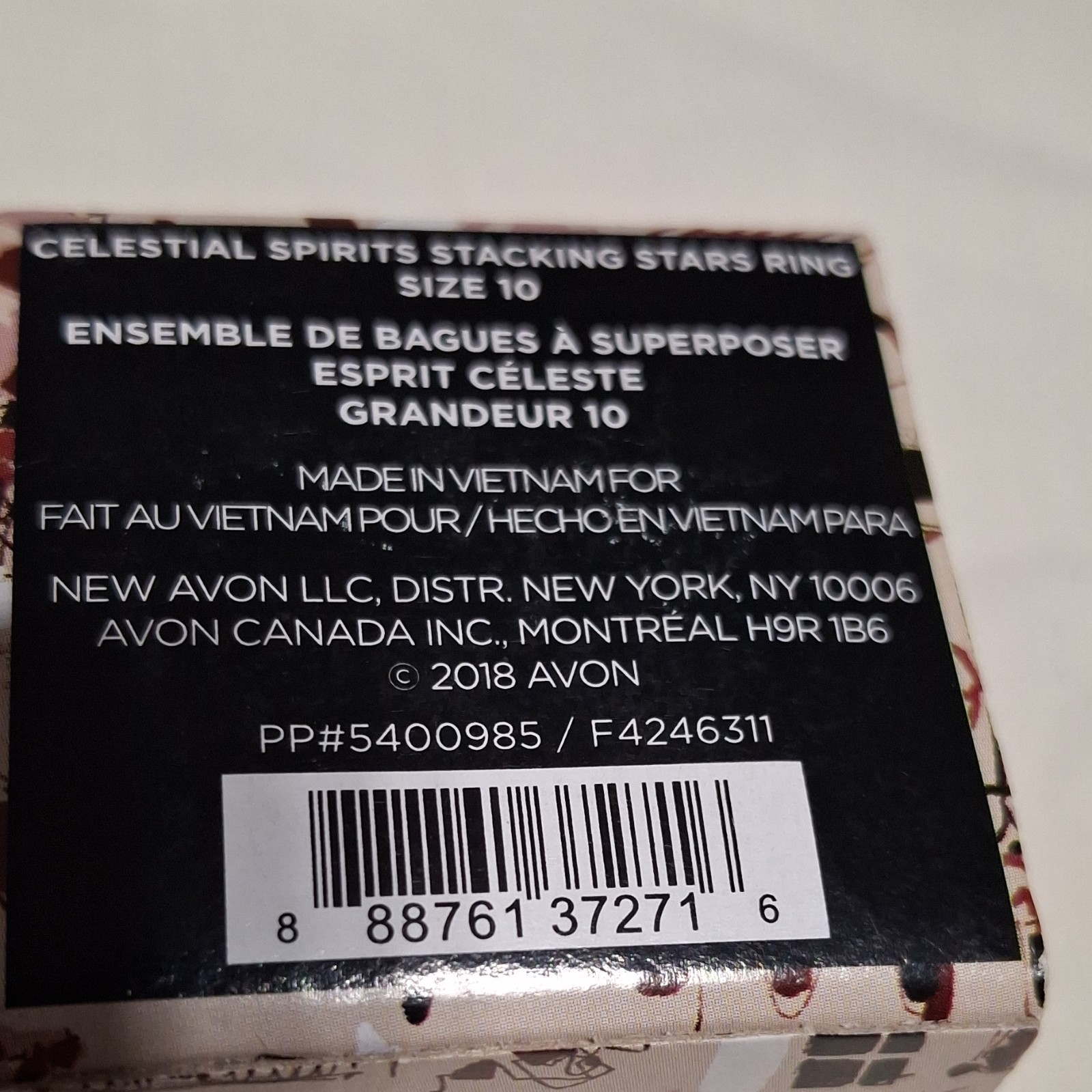 Avon Celestial Spirits Stars Stackable Ring Size 10 Gold Tone