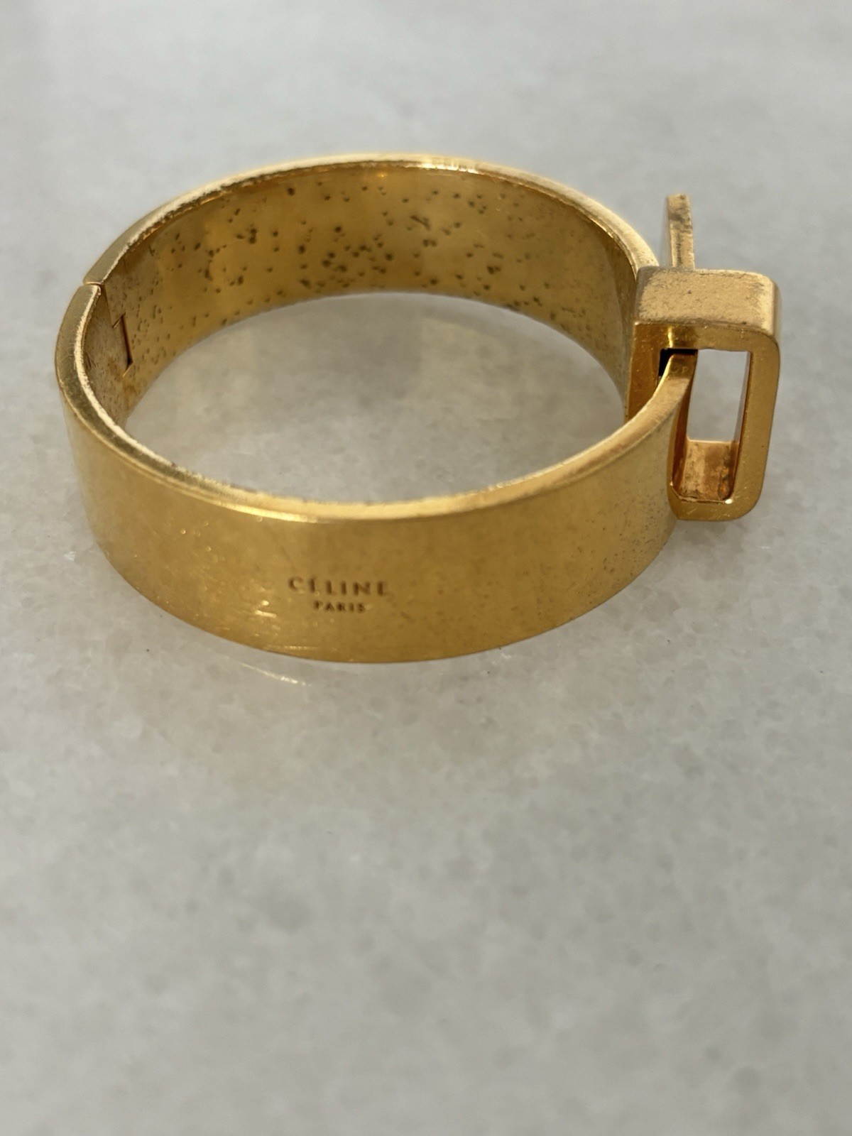 Celine Gold-Tone Bracelet Size S, Made in Italy 100% Authentic