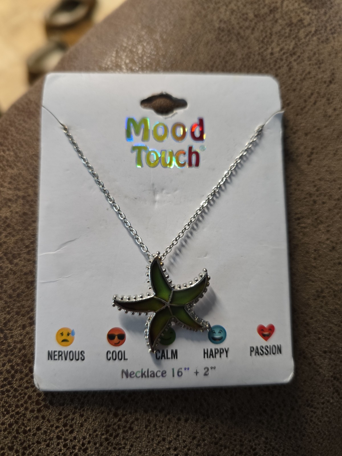 Cool Jewels Mood Necklace What’s Your Mood? 16″+2″ New Starfish Chain Gift