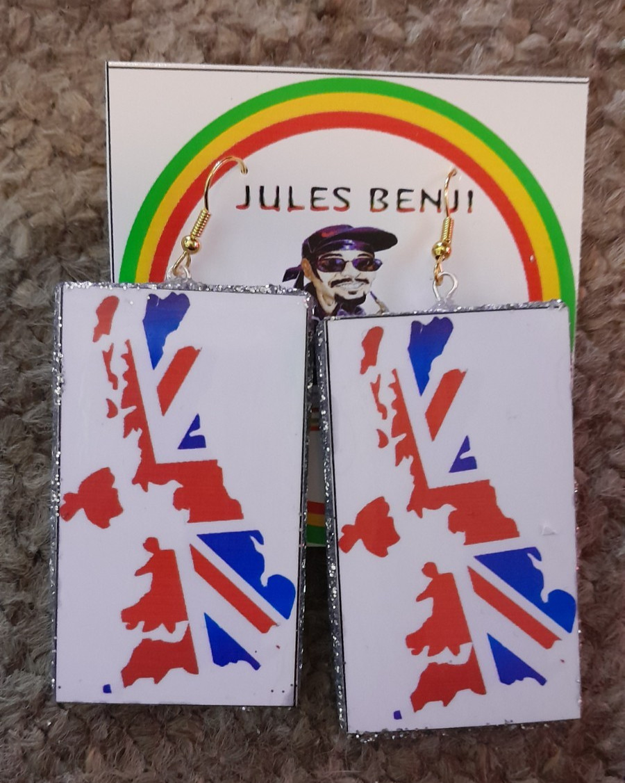 UK FLAG – Ear Ring / GREAT BRITAIN design size 5cm X 3cm approx FAST UK DELIVERY
