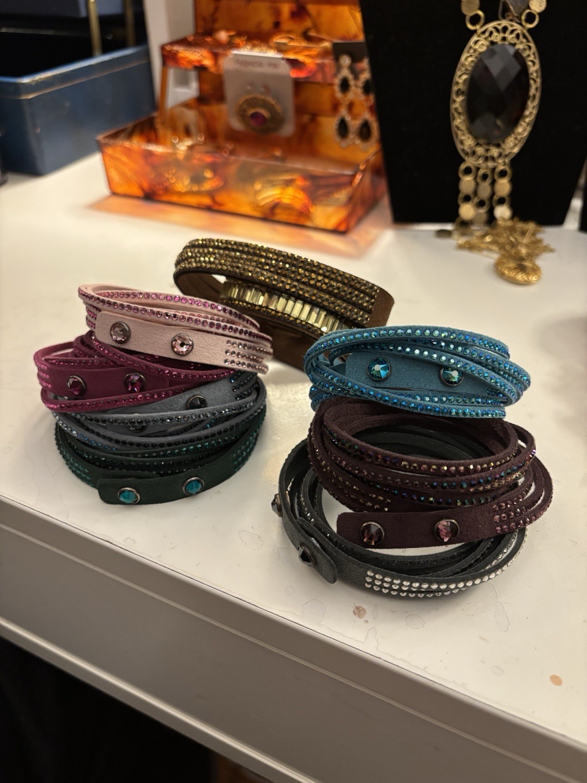 Touchstone Crystal by Swarovski wrap-star bracelet- pick any color