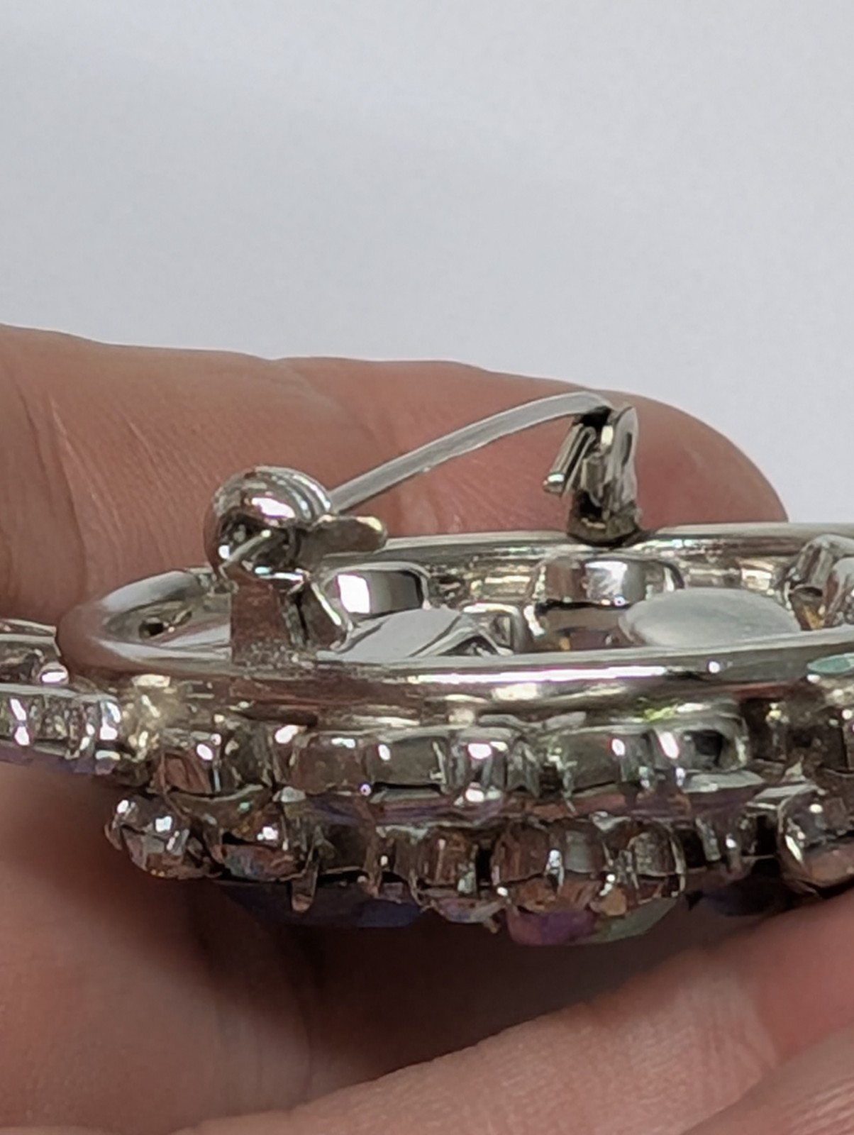 Vintage Large Stacked Made In Austria Aurora Brooch Pin