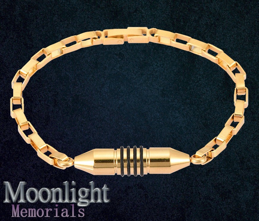 New Stainless Steel Cylinder Cremation Memorial Urn Ashes Bracelet