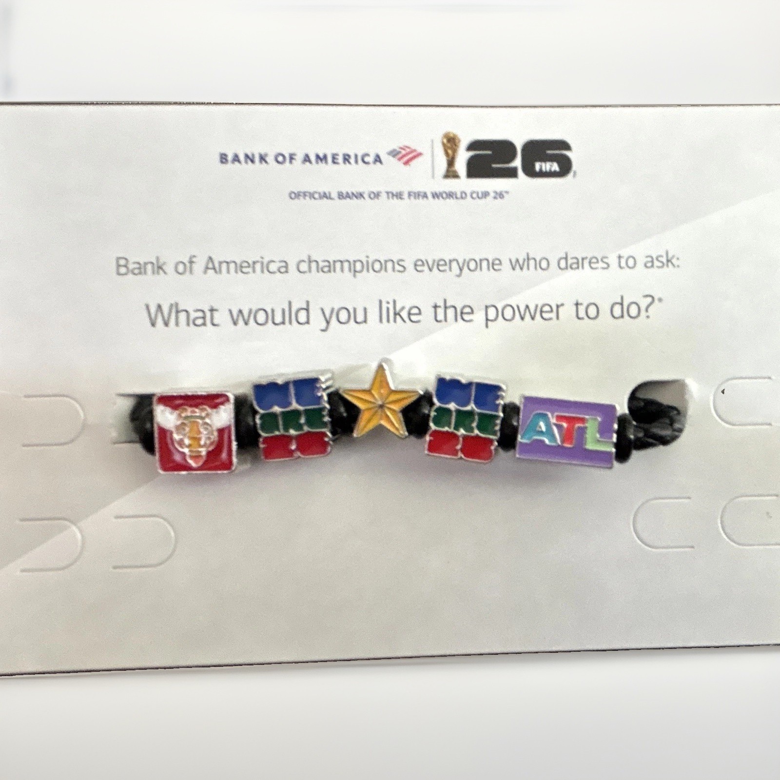 Bank of America FIFA Charm Bracelet. Atlanta Charm. Size Small