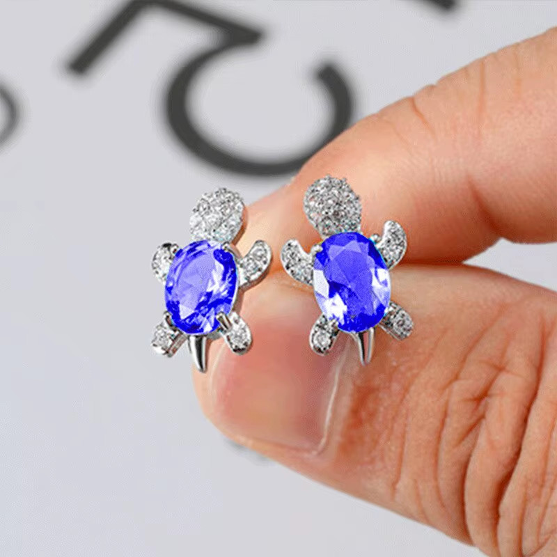 Silver-Plated Turtle Necklace Set – 1.7×0.7cm (0.67×0.28in) 50cm Multi-Color Set