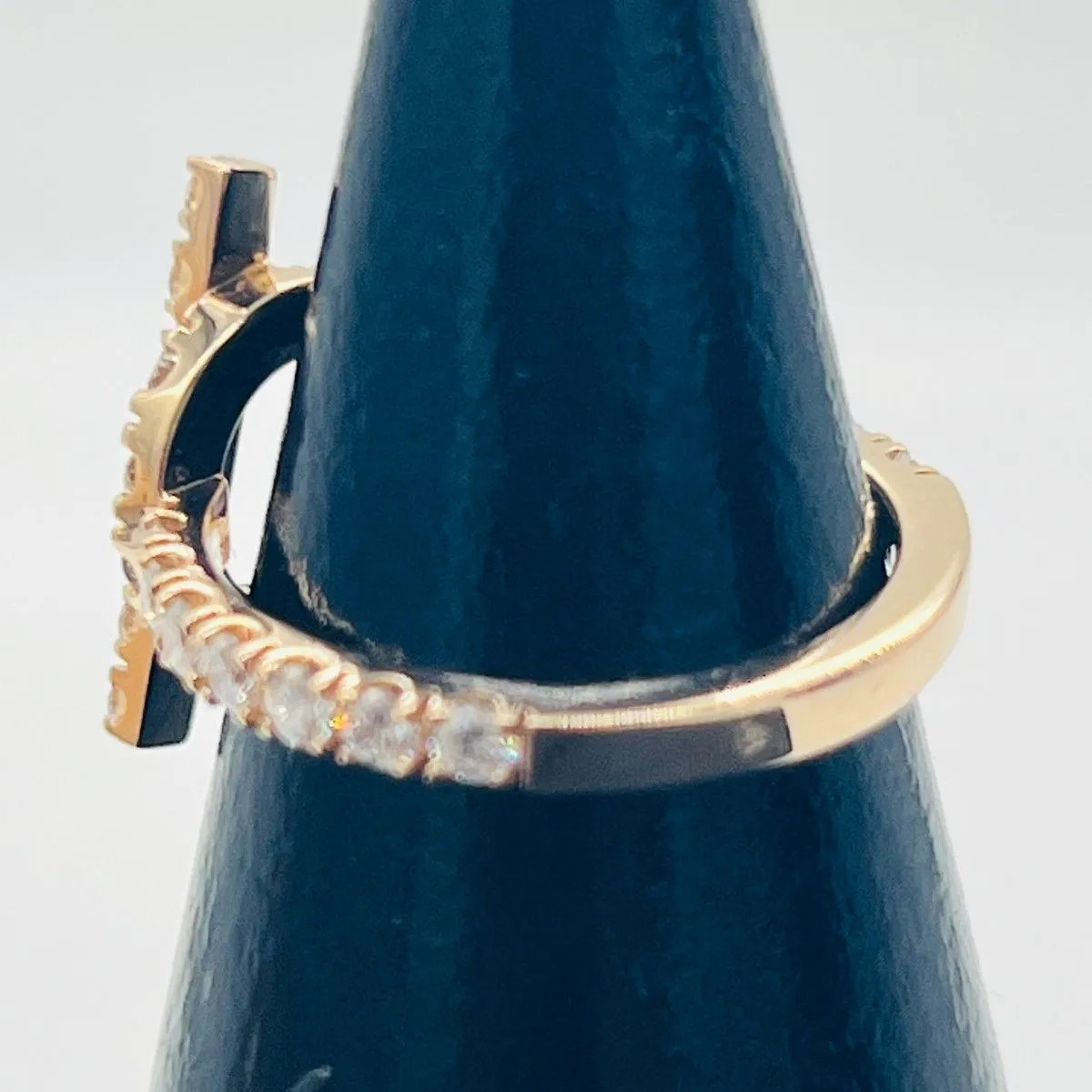 HERMES Finesse Diamond Ring 750 PG Pink Gold D0.83 Approx. Size 10