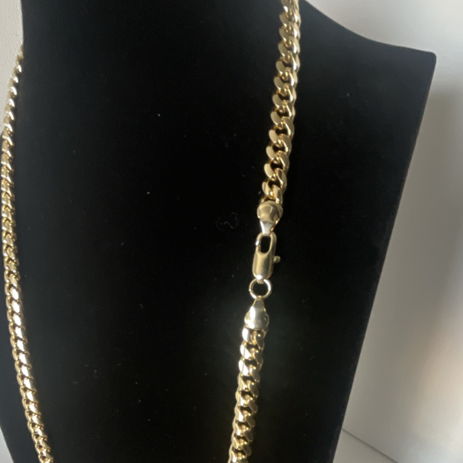 14K Gold Filled Cuban Link Chain Necklace 20” Slim Flat Link Unisex
