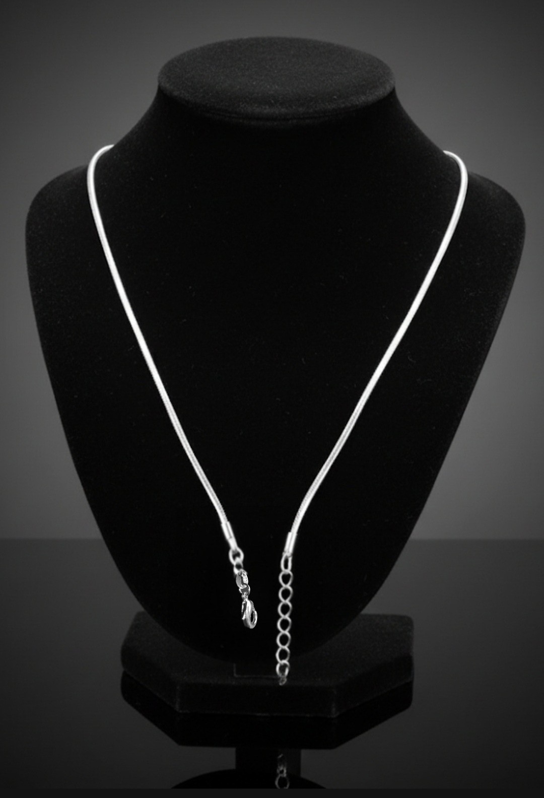 925 Silver 1mm Marked Rope Chain Necklace 18-inch Lobster Spring Lock
