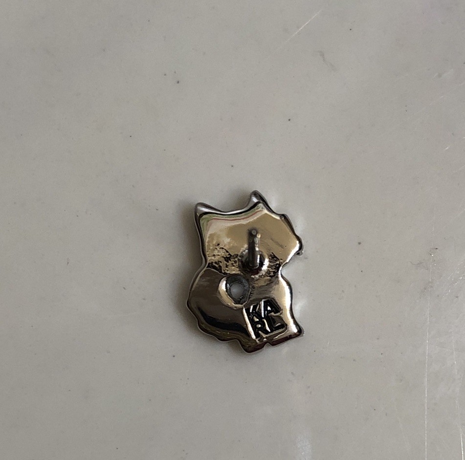 Karl Lagerfeld White & Black Enamel Mini Sitting Choupette Stud Earrings NWT