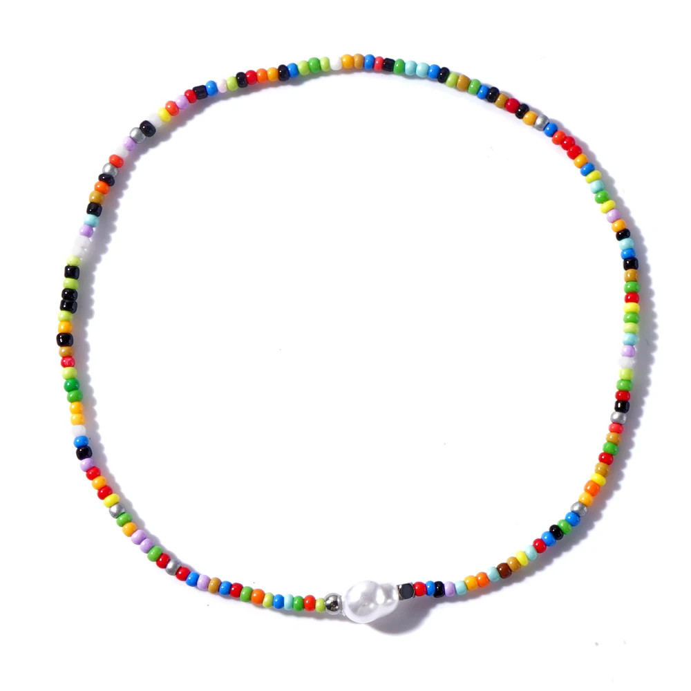 1pc Summer Bohemian style special-shaped natural pearl colorful mixed color bead