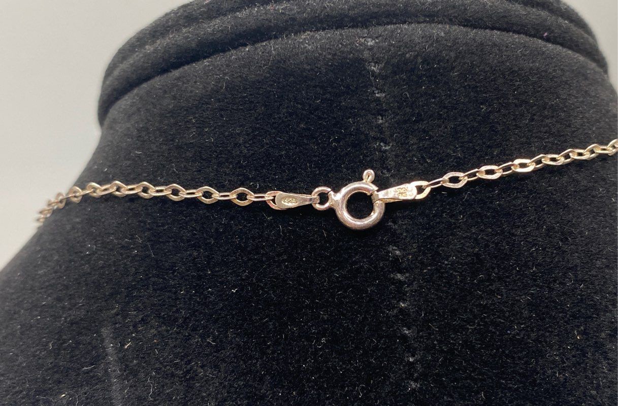 Sterling Silver 925 Gold Tone Moon Face Bracelet & Necklace Set 13.7g