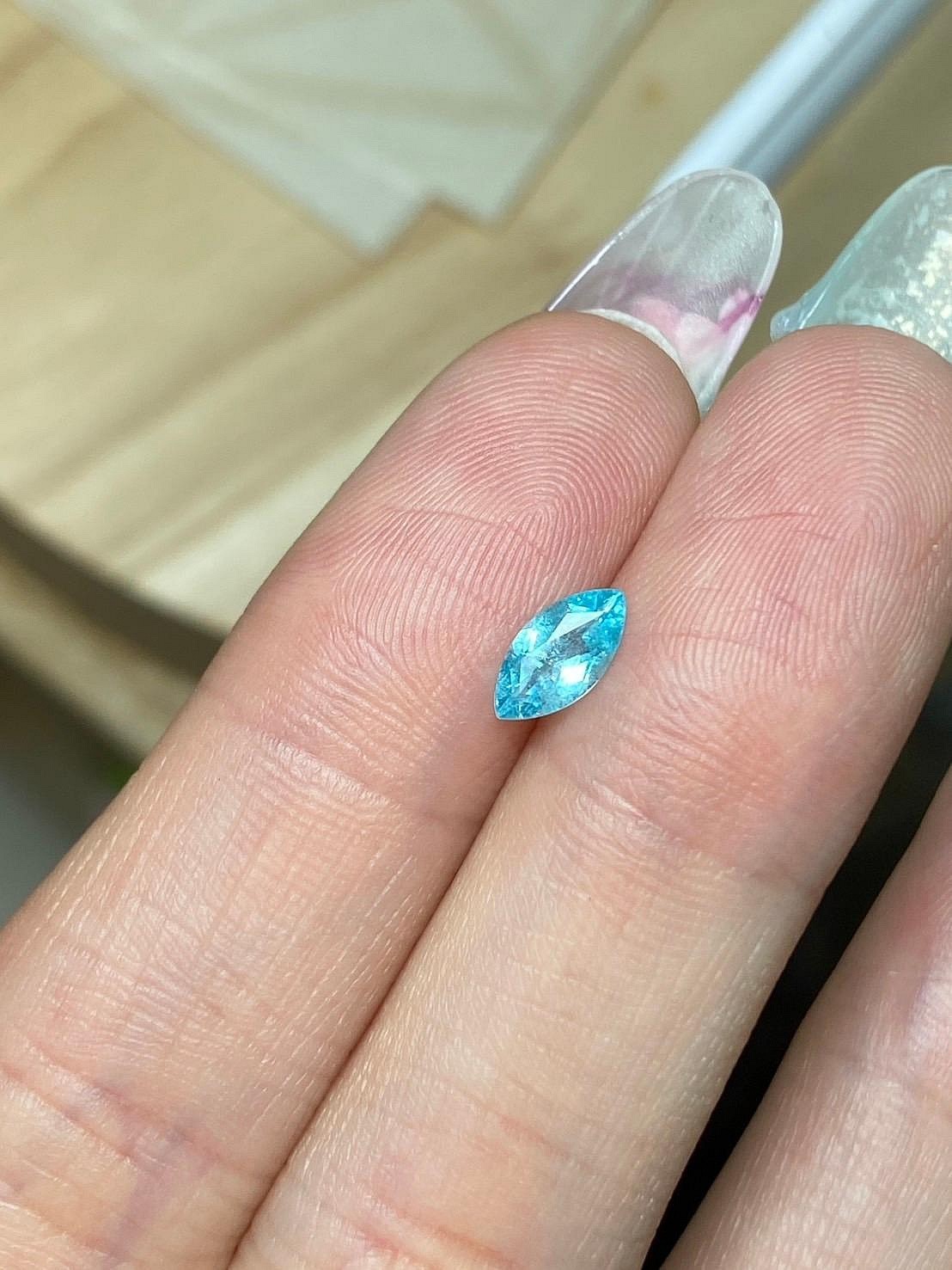 [jerseychou] Brazil ！Natural Paraiba Tourmaline, 0.37ct, GIA