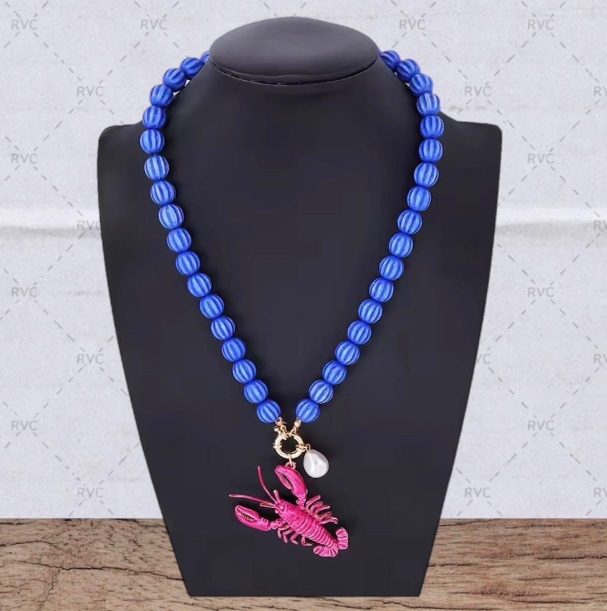 Bohemian Lobster Pendant Necklace Chunky Statement Retro Jewelry Women