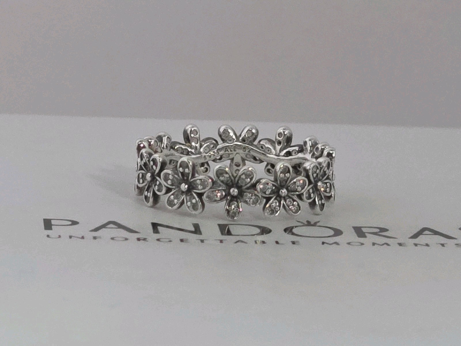 Pandora Sterling Silver Dazzling Daisy Meadow Ring US 6.0 EU 52 #190934CZ