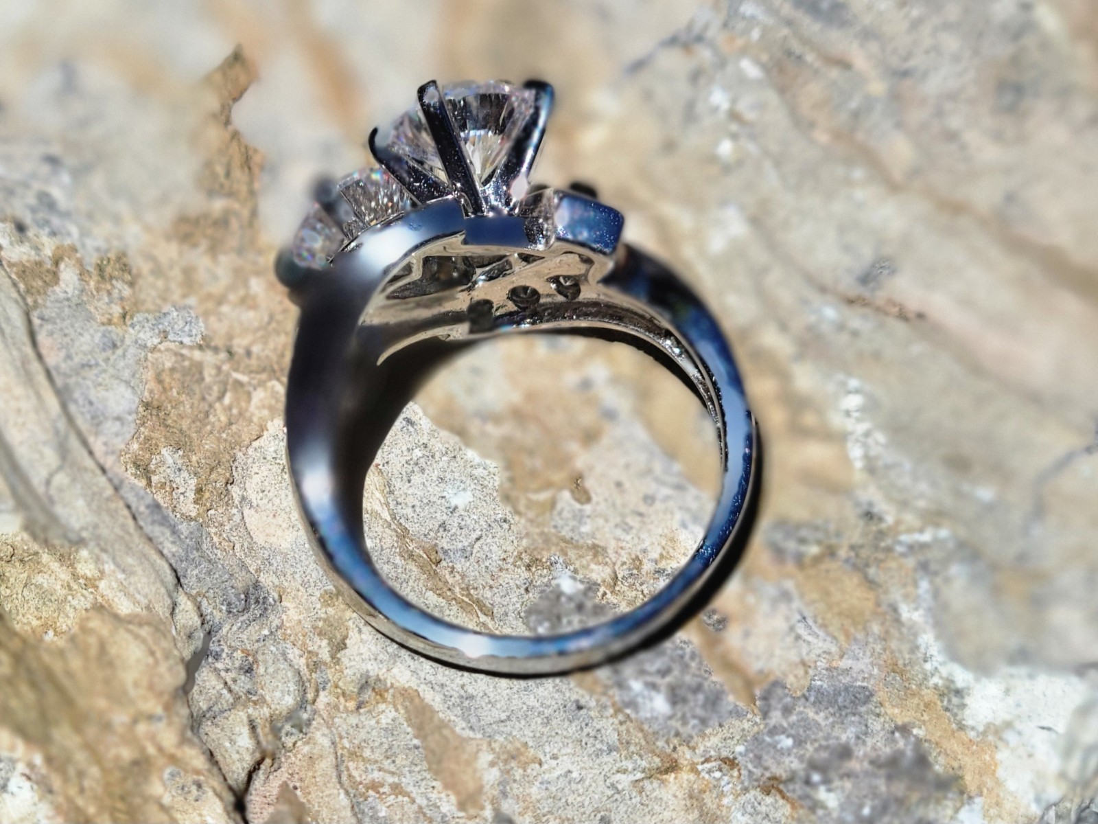 2.16 Cts CZ 925 Sterling Silver Ring Sz 7