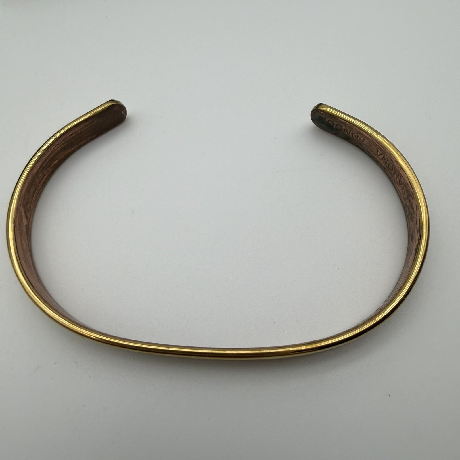 Men’s Vintage Sabona London Copper Gold Tone Layered Cuff Bracelet USA Made