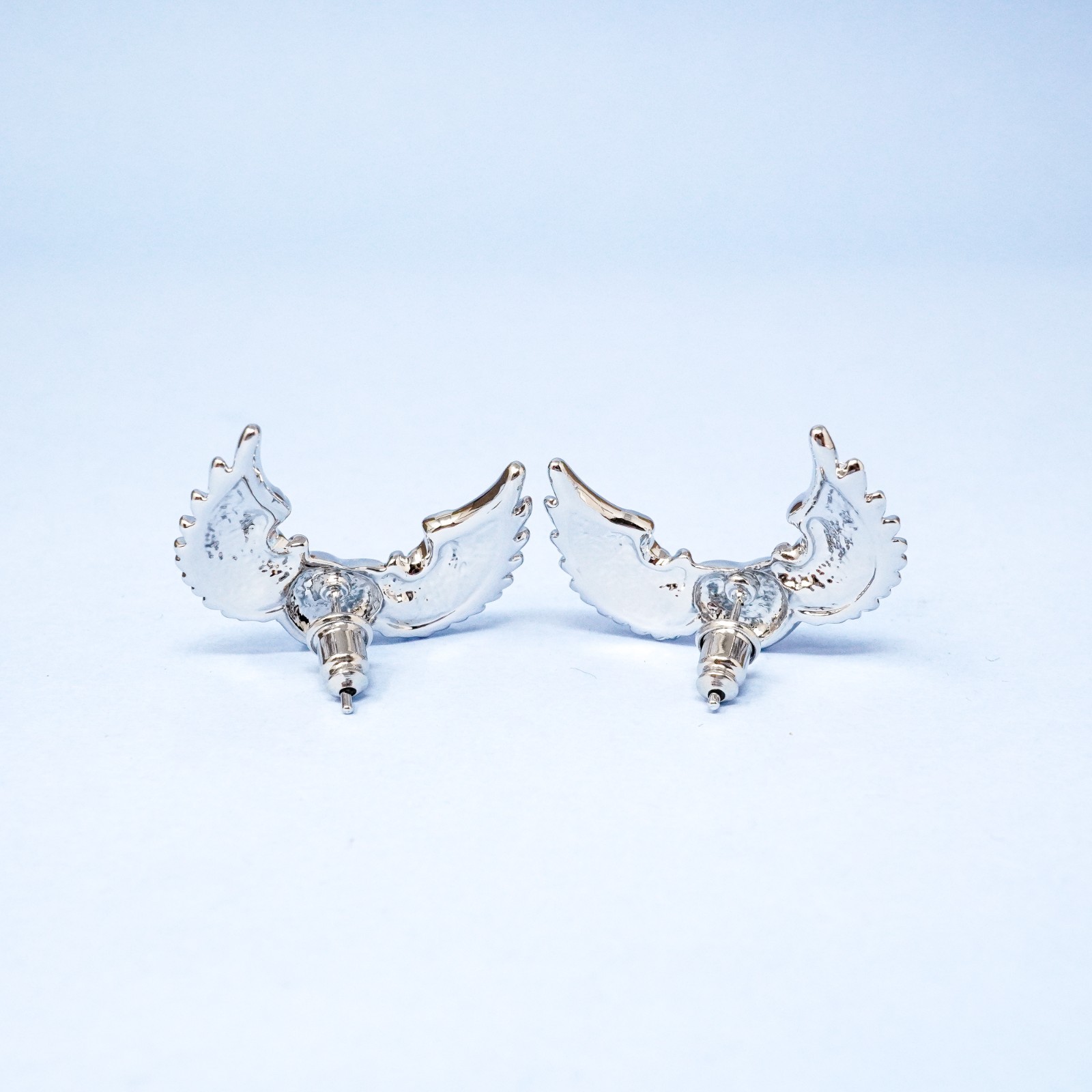 Vivienne Westwood Bracelet Silver Large Wing Heart Orb Studs With Box Included