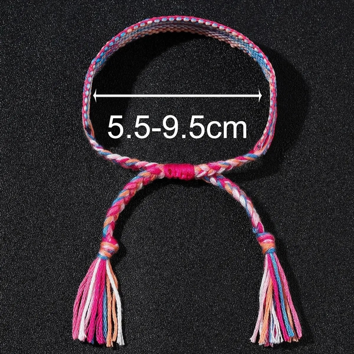 12pcs Bohemian Woven Friendship Bracelets Adjustable String Bracelet Set – NEW