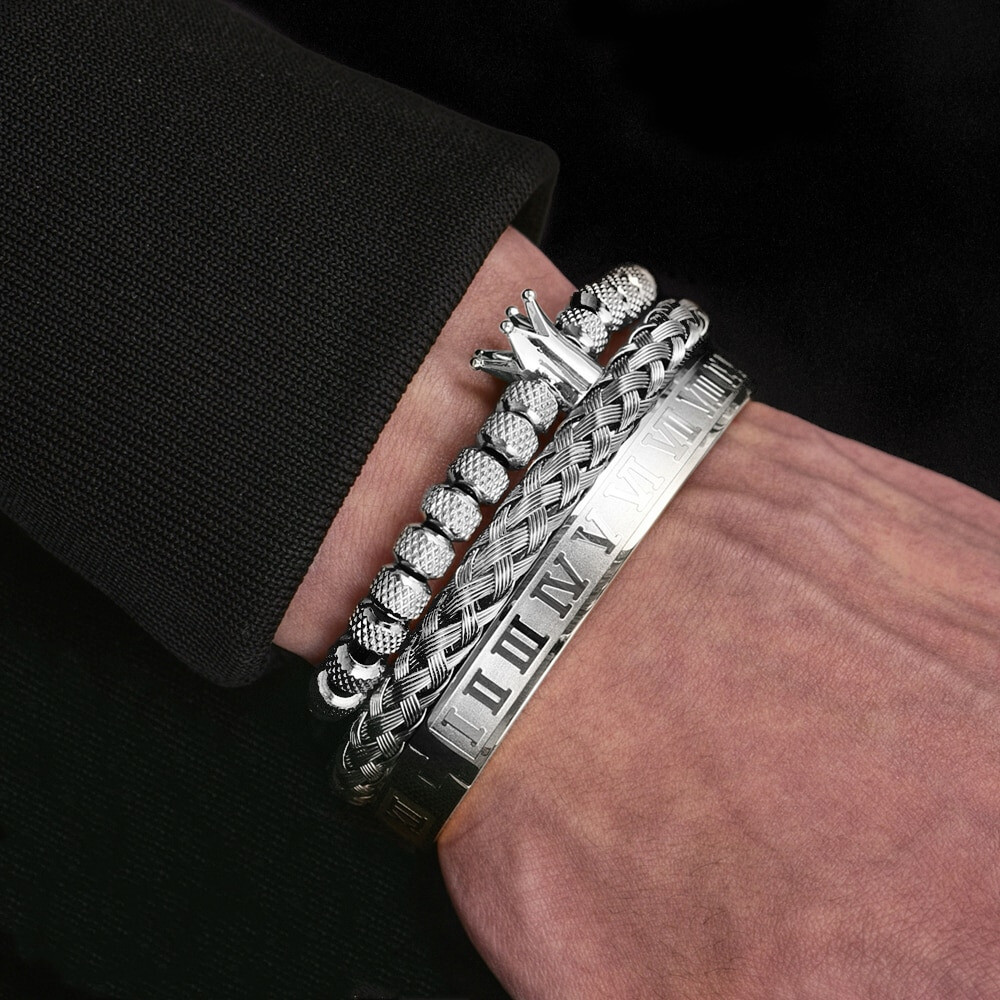 Pulseras De Hombre Joyería Pulsera Chapada en Oro Para Hombre Esclava Brazalete