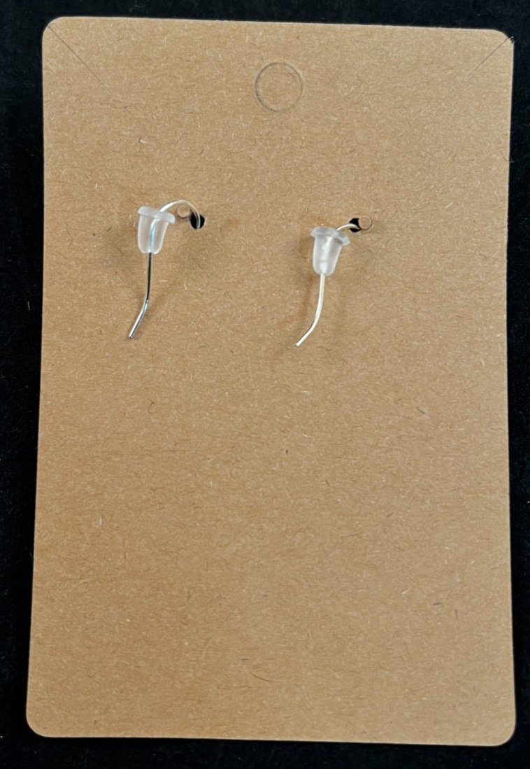 Silver Corn Scythe Earrings – Dangle – Horror – Halloween – Handmade