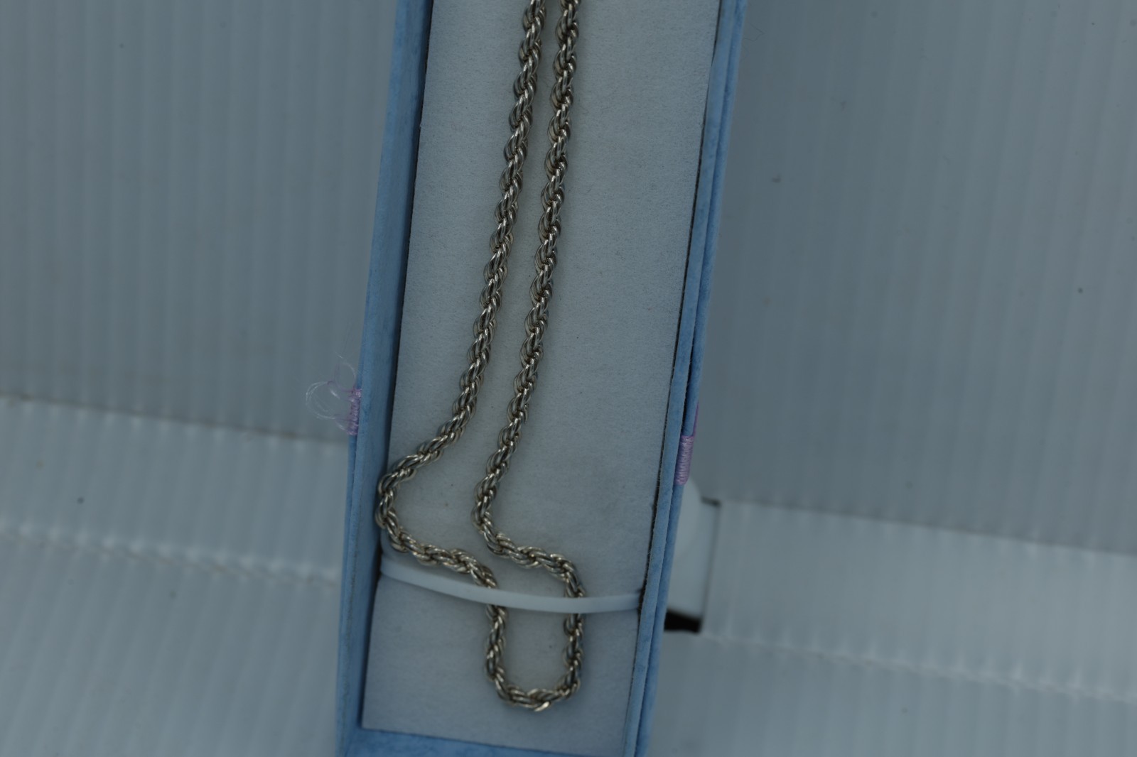 Sterling Silver Rope Chain Necklace 925 Italy 20 Inch 13.1g Twisted Link