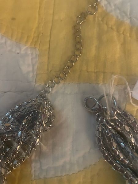 ***SALE*** GORGEOUS SILVER BRAID NECKLACE – 17-20″ LENGTH