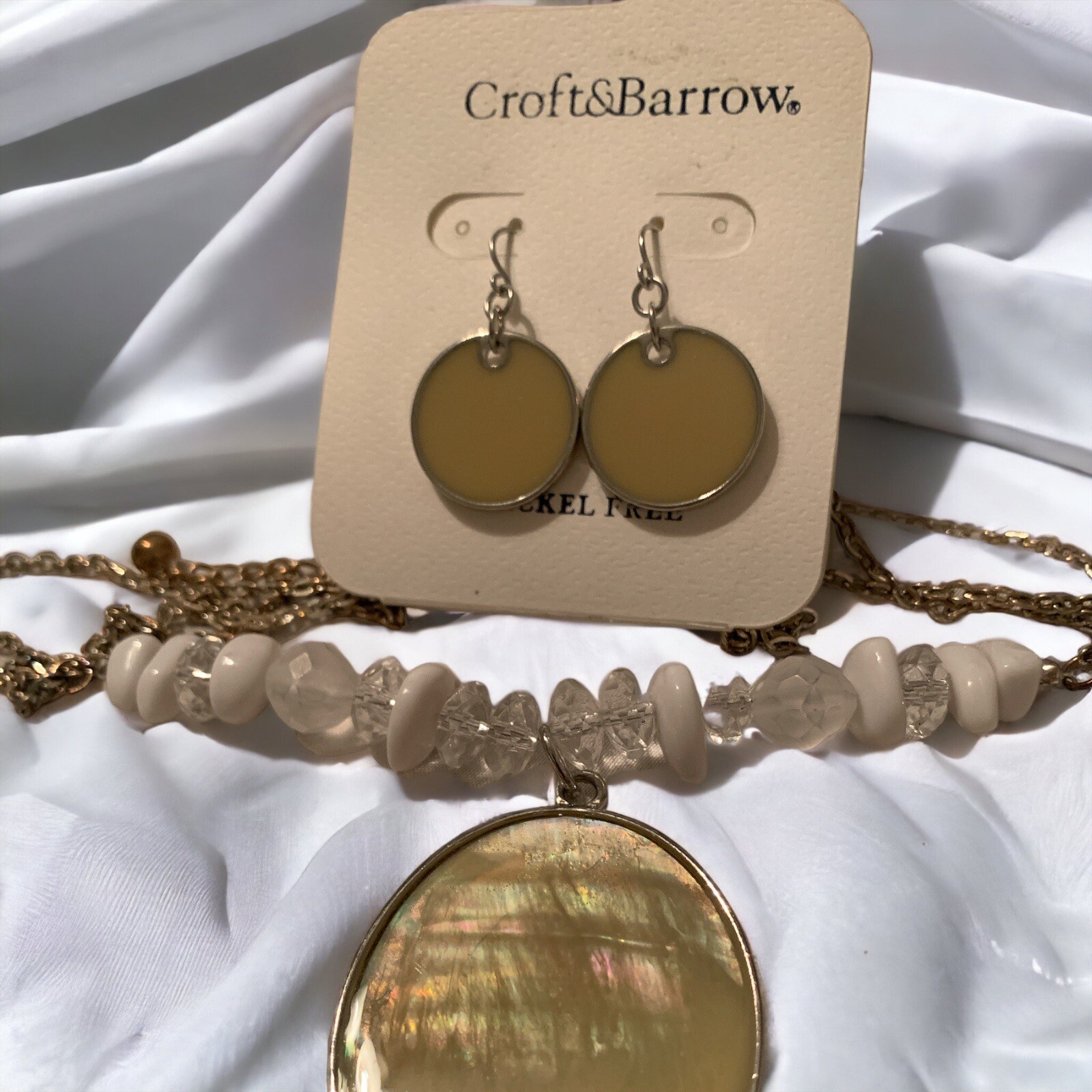 Vintage Croft & Barrow necklace and pierced earrings