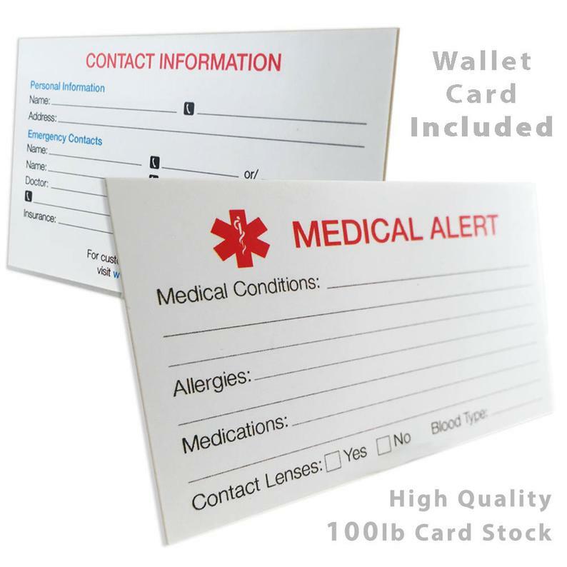 Medical Alert ID Pendant Necklace Custom Engrave Stainless Steel Gray 27in Chain