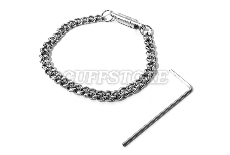 8.0″ Chain Bracelet or Anklet with Locking Clasp and Allen Key – CuffStore