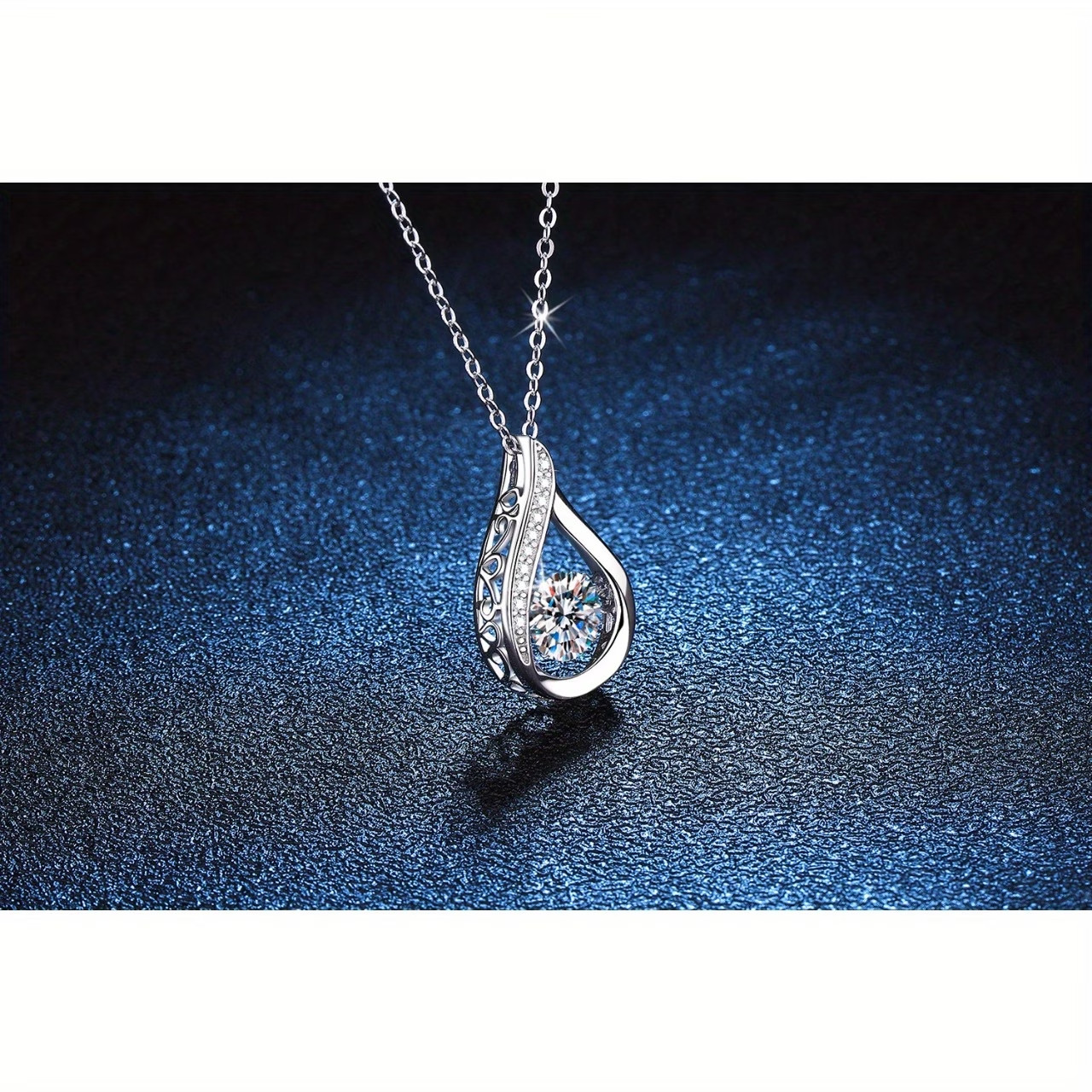 Elegant Teardrop Pendant Necklace. Fashionable Design with Imitation Gem Stone