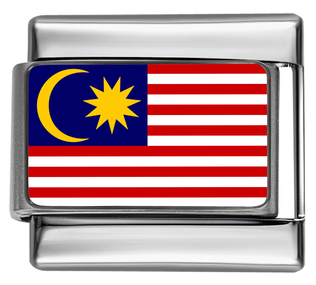 MALAYSIA MALAYSIAN FLAG Photo Italian 9mm Charm PC109 Fits Traditional Classic