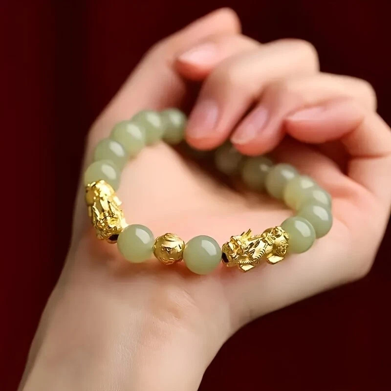 Prosperity Pixiu Hand Chain & Lucky Crystal Bracelet Jewelry Gift