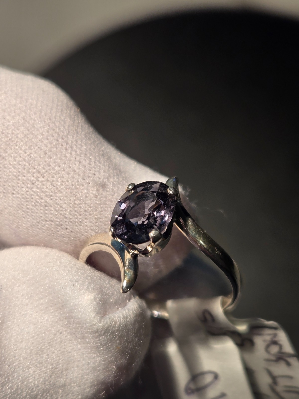 1.41CT NATURAL TITANIUM SPINEL RING!!! RICH PURPLE BLUE/COLOR SATURATION/LUSTER!