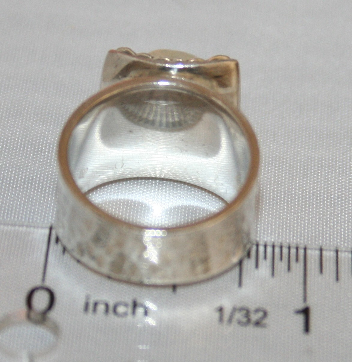 Silpada Sterling Silver Hammered Freshwater Pearl Ring R0898 SZ 6 3/4