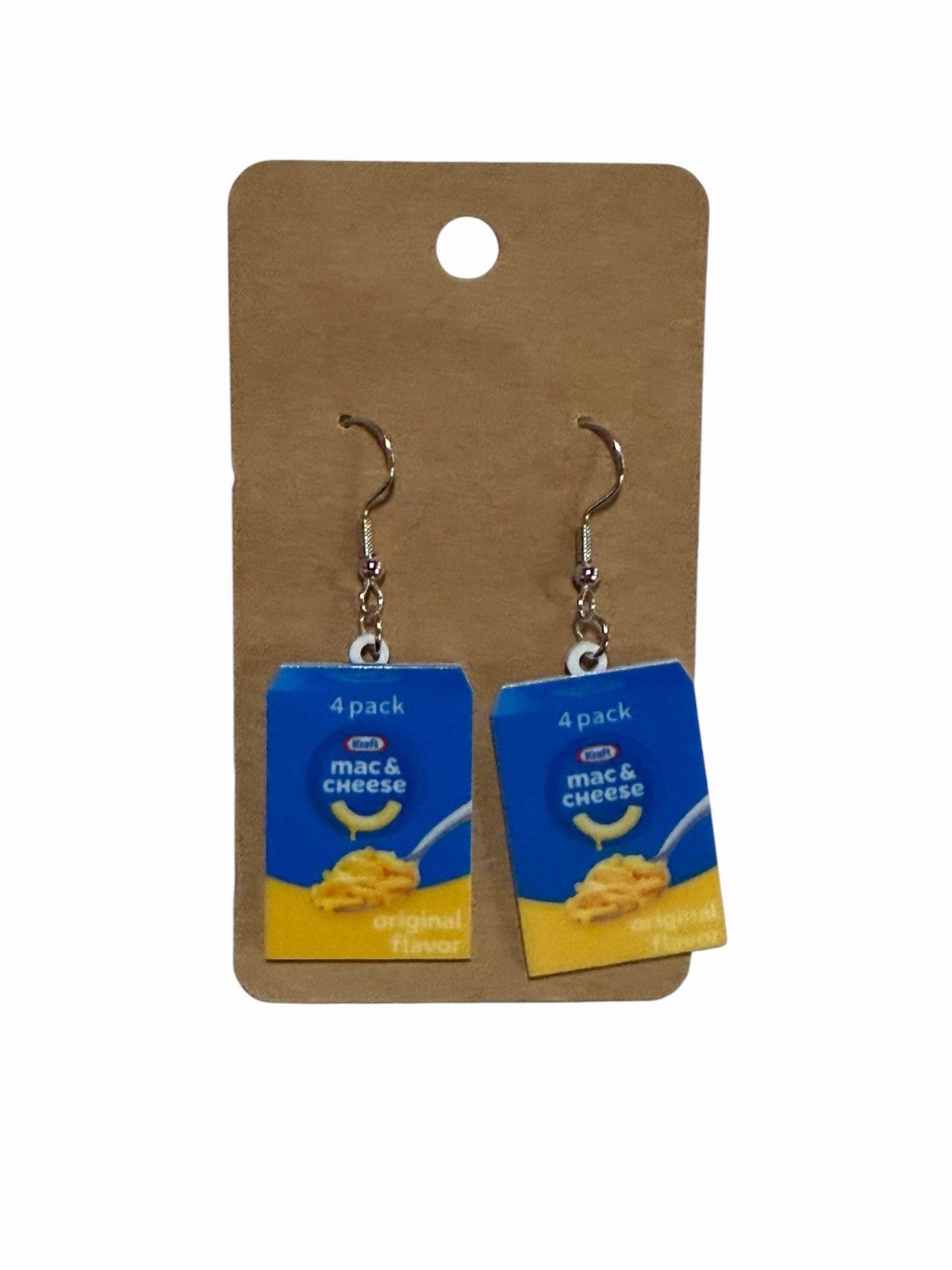 New Novelty Fashion Earrings blue mac box cheese food package