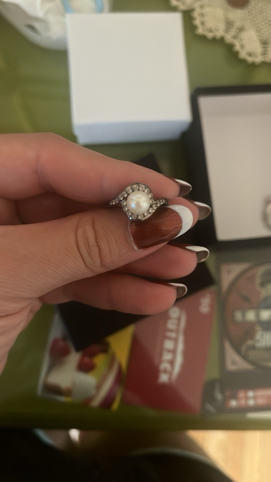 Bundle of Three Pearl Rings for Women. All A Size 7 Details In Description