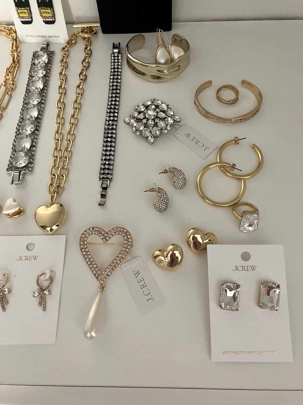 Brand New Current 25 Piece Lot Of J Crew Retail Necklaces, Earrings And Bracelet