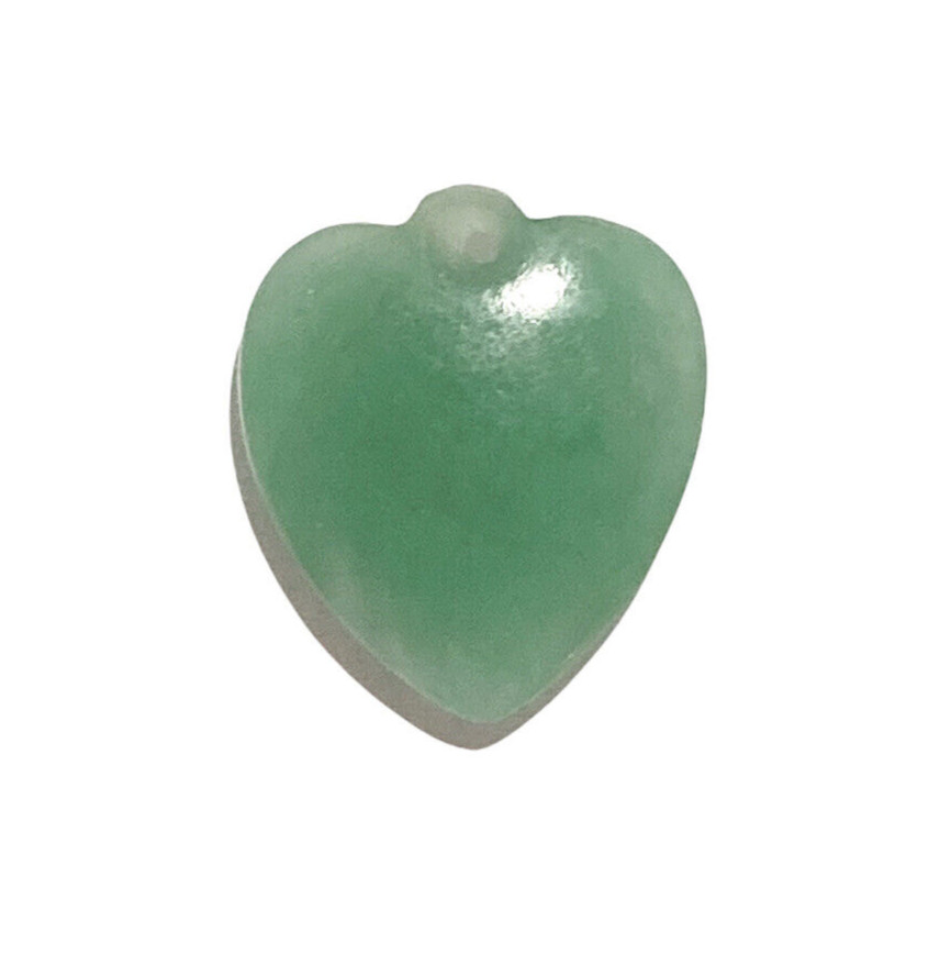 Pendant Jade Heart Green 23mm x 20mm