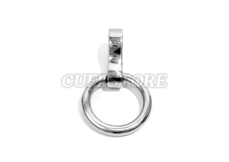 Removable Ring Polished Pendant for 8mm and 6mm Collars, Cuffs & Leg Irons