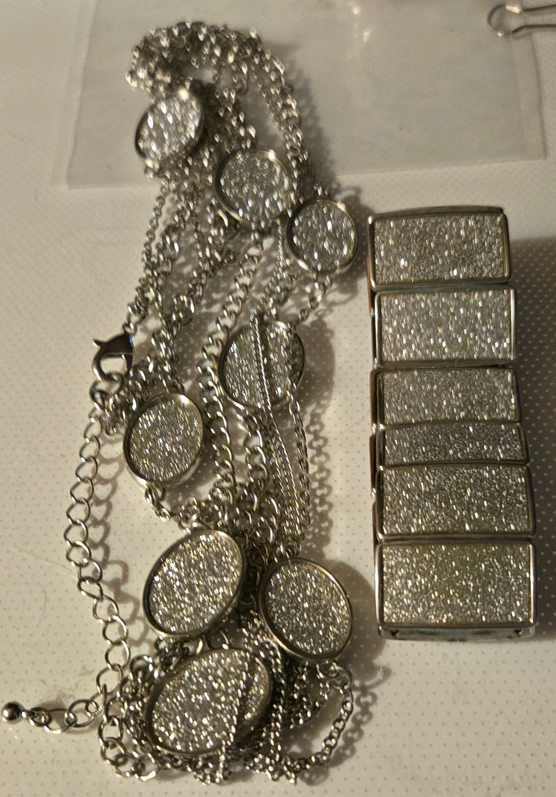 Khol’s Silver-Tone Metal Stretch Bangle Bracelet w/ Textured Rectangle Design