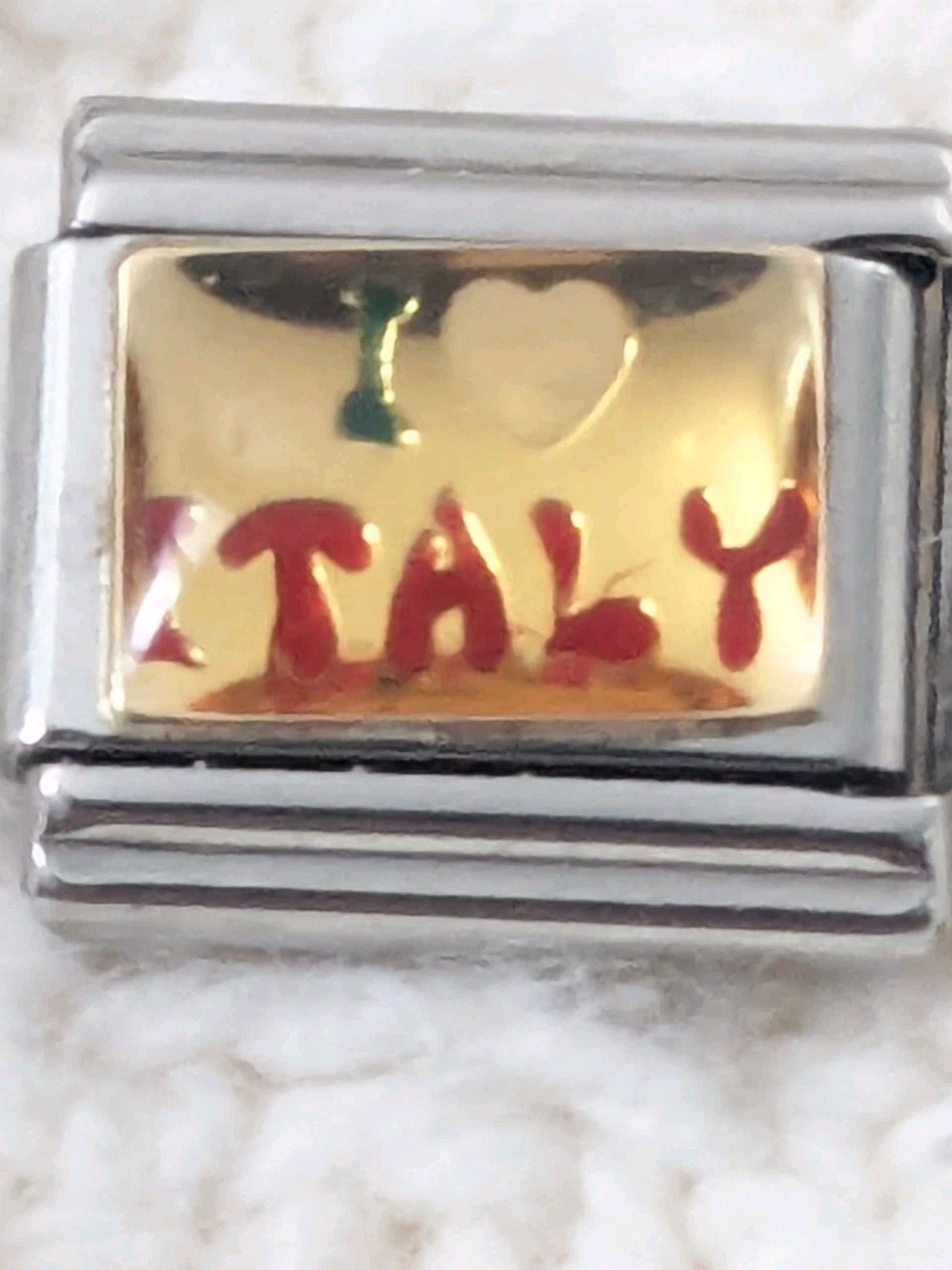 Authentic Italia I 💗 Italy Italian Charm Classic 9mm Link A198
