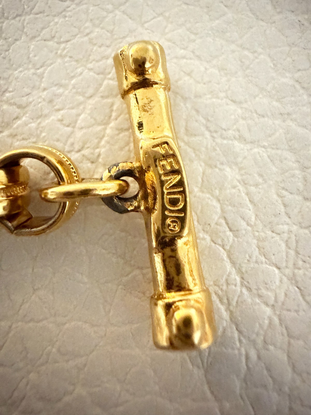 AUTHENTIC FENDI VINTAGE 90S RUNWAY TAGGLE BRACELET GOLD FINISH PETITE / KIDS