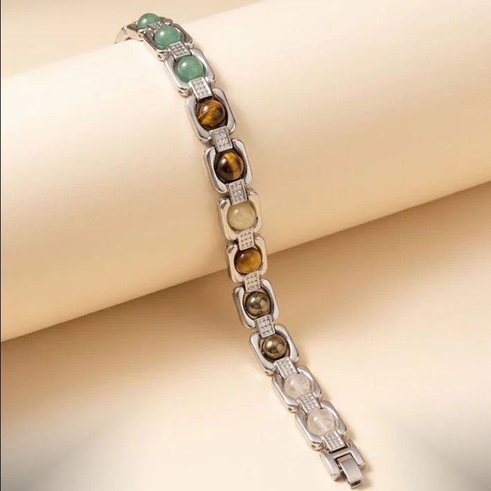 Silver Dhan Yog Wealth Bracelet | Prosperity Crystal Success & Abundance Gift