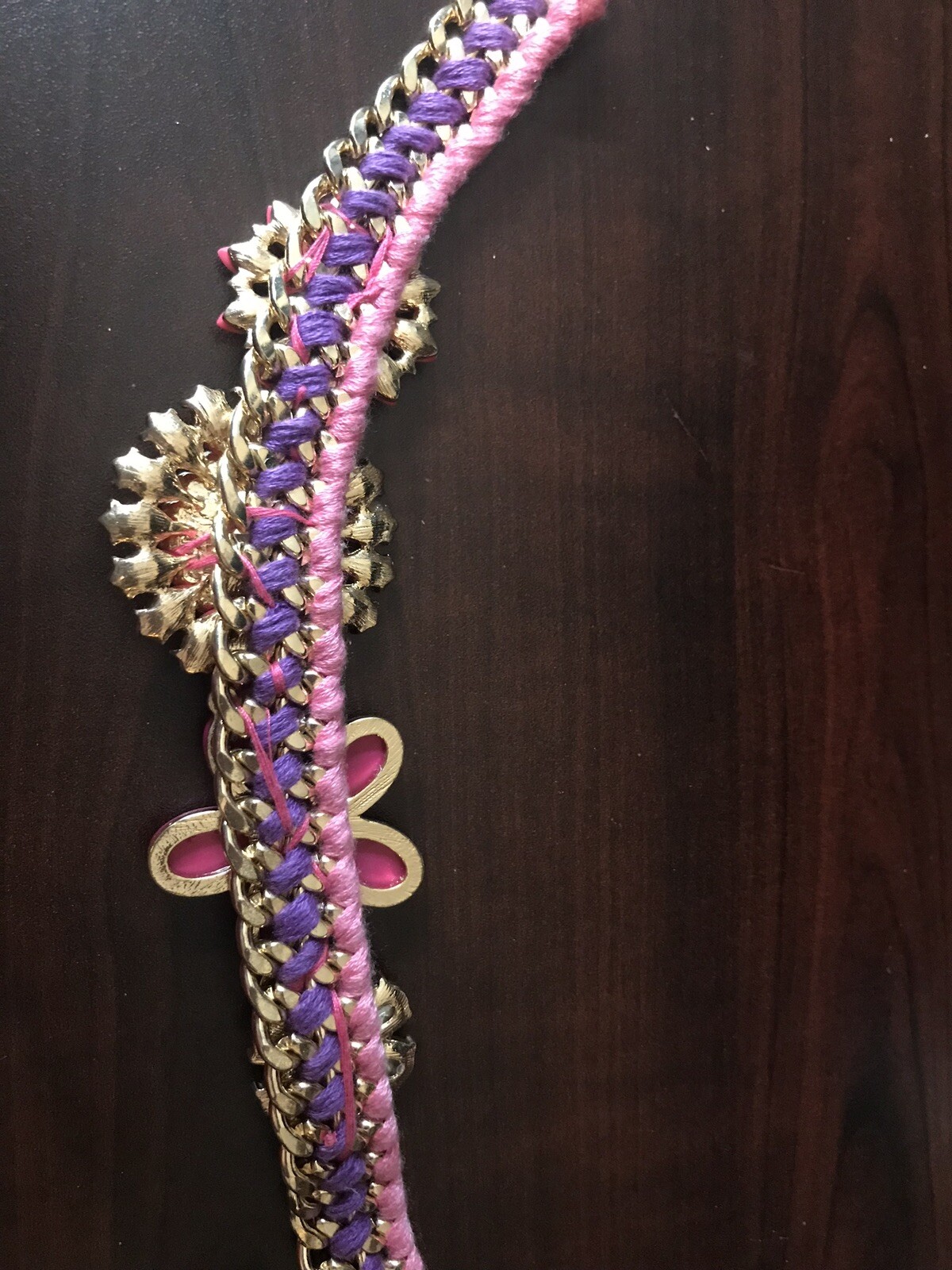 BOLD BOHO FLOWERS Statement Necklace Approx 20” Must See!