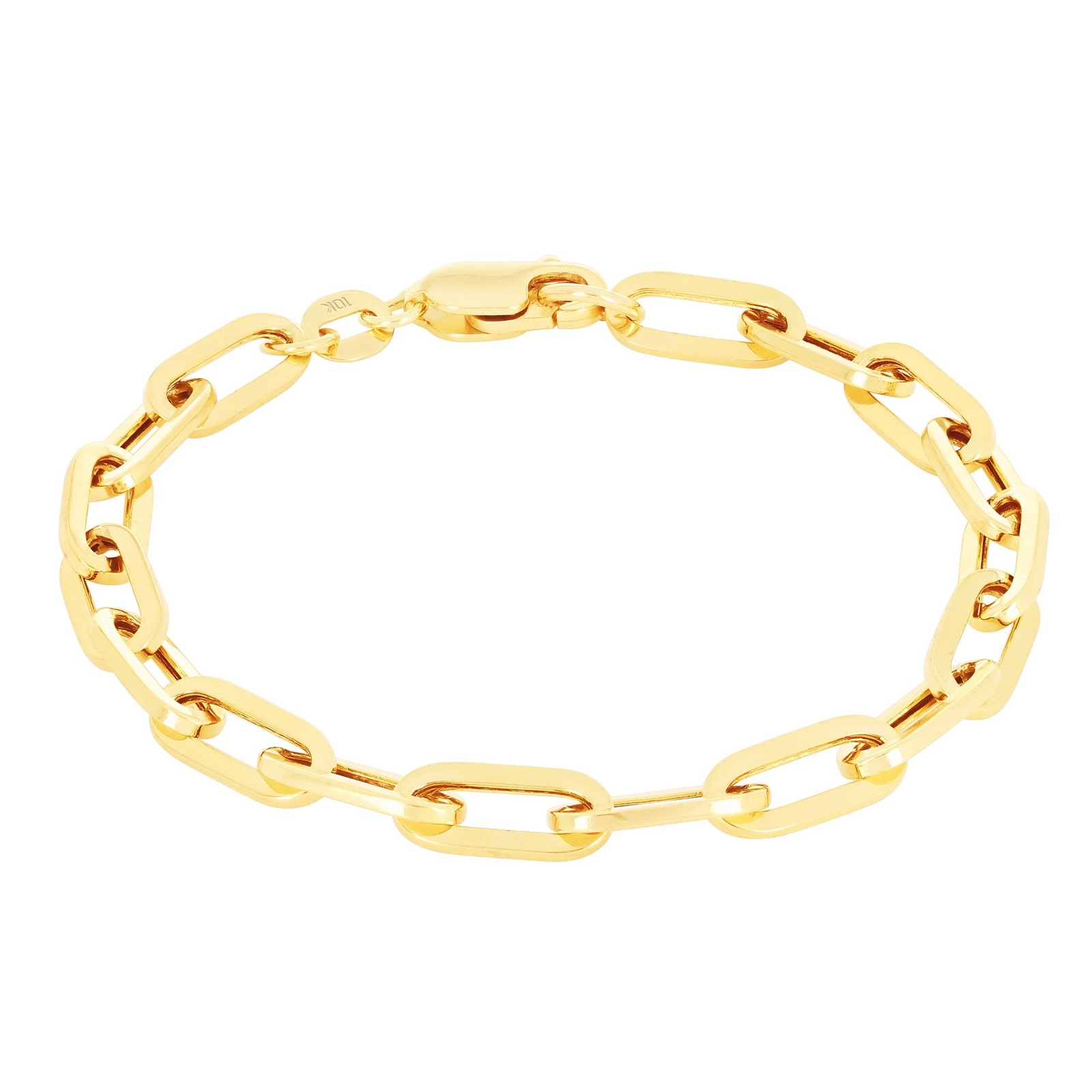 10k Yellow Gold 2mm-9mm Chain Cable Rolo Paperclip Bracelet Mens Womens 7″ – 9″