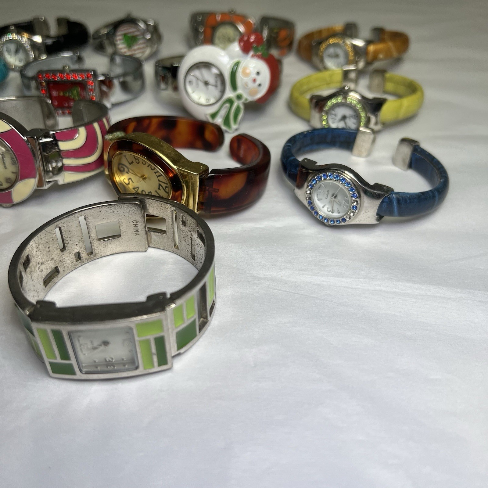 Watches Jewelry Lot Rhinestone Some Vintage Costume Mixed Materials Estate